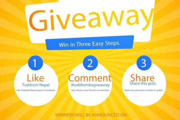 Earphone giveaway by Tuddrom Nepal