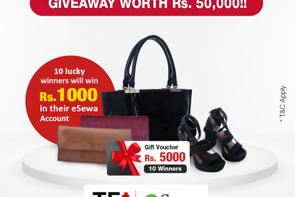 Giveaway Worth 50,000 from The factory team and Esewa