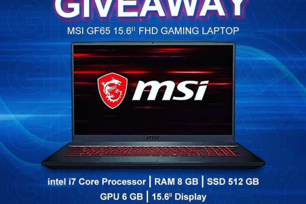 MSI Gaming Laptop Giveaway for two lucky winnners