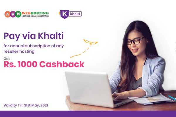 Rs1000 Khalti Cashback on AGM Web Hosting plan